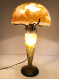 
															Lampe champignon Gallé (signature avec étoile)
														