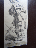 
															Rembrandt  Paysan s'écriant: «Tis vinnich kout» 1634
														