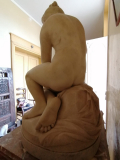 
															Sculpture en marbe de Benzoni et son piedestal
														