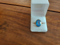 
															Bague ancienne Or et pierre bleue
														