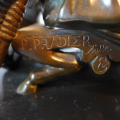 
															Horloge Sapho assise en bronze de P. Pradier
														