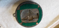 
															Médaillon de 23 cm de diamètre (bronze?) représentant la tête du sculpteur Auguste Pajou. Signé "David d'Angers"
														