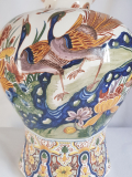 
															Boch 19 c chunoiseries vases , Plat faience de moustiers et un vase inconnu.
														