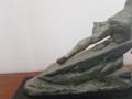 
															Sculpture R. Varnier " Le chasseur "
														