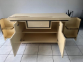 
															buffet laqué beige laiton roche bobois 1970 jean claude mahey
														