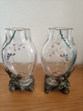 
															Paire de petits vases cristal de baccarat
														