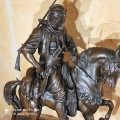 
															Le Cavalier Arabe en Bronze , le retour de la chasse d'Emile Guillemin
														