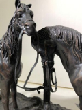 
															Pierre Jules Mène (1810-1879), sculpture deux chevaux en bronze
														