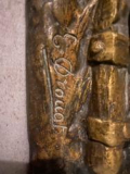 
															bronze carrier et cheval tirant 1 bloc de bronze signé Edouard Drout
														