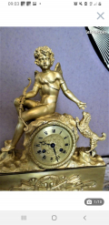 
															Pendule bronze doré époque empire
														