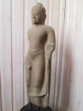
															Bouddha debout Mon Dvaravati en grès
														