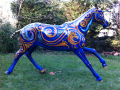 
															Cheval  de Polo au galop grandeur nature - peint par Martiniano Arce
														