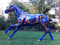 
															Cheval  de Polo au galop grandeur nature - peint par Martiniano Arce
														