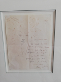 
															Lettre autographe Jean Cocteau avec dessin
														