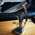 
															lampe de bureau pliable tharsis en chrome par louis perez de la oliva 1973
														