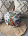 
															Ancien pot à gingembre jar potiche chinoise famille rose 19 ème Qing dynastie Tongzhi Qing
														