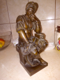 
															Sculpture penseur en bronze
														