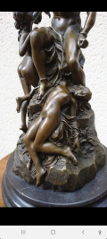 
															Sculture bronze signée e muller  promethee et les océanique
														