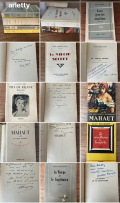 
															19 livres dédicacés et envoyés par les auteurs à Arletty
														
