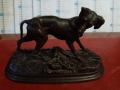 
															bronze chien épagneul à l'arrêt signé Jules Moigniez
														