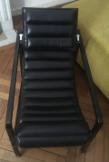 
															Eilen Gray Fauteuil transat en cuir noir Ecart International
														