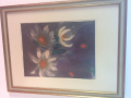 
															Aquarelle d Emil Nolde dahlias blancs et violets
														